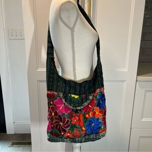 Colorful Floral Embroidered Crossbody Bag